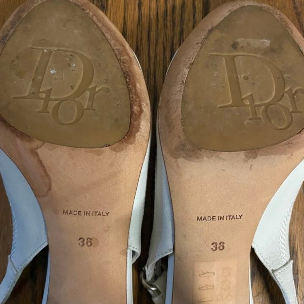 SOLD on Ebay! Dior Shoes ALL LEATHER Made in Italy EU 36 White Color - Picture 6 of 6